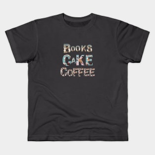 Books Cake Coffee Kids T-Shirt